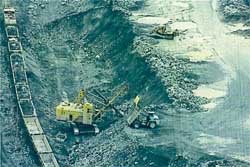 One of the open pits operated by Kachkanarsky Mine & Concentrator.