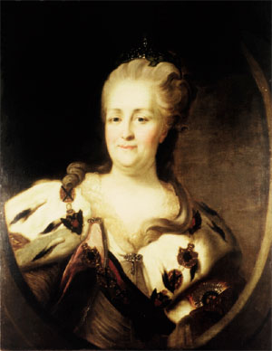 Portrait of Catherine II by Dimitry Levitsky. Painted in 1786