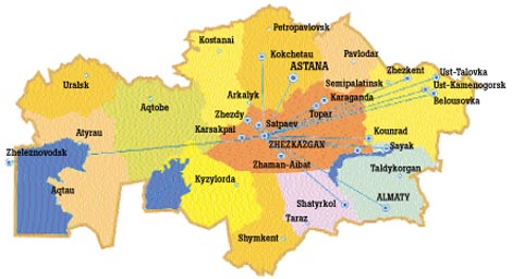 Major areas of kazakhmys’ activity