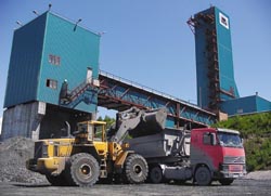 Maleevsky mine, ore loading