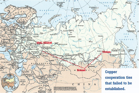 Copper cooperation ties that failed to be established.