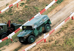 Famous Tiger (front) with standard-made UAZ behind it