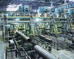 General view of large-diameter gas pipe line (Vyksa Steel Works)