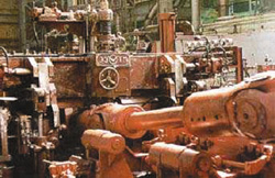 Piercing mill of ring-rolling line