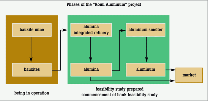 Phases of the "Komi Aluminum" project