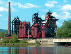 Nizhny Tagil works museum, late 1990s (view from dam)